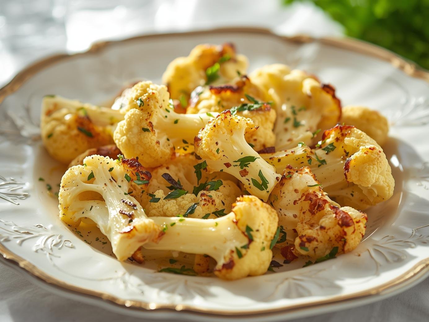 Roasted Cauliflower with Herbs