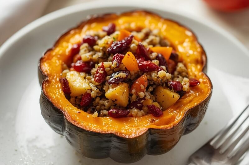 Stuffed Acorn Squash (Vegetarian)