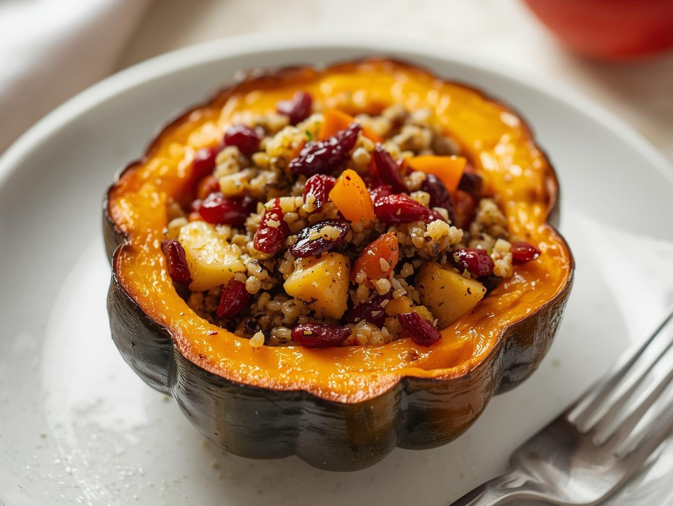 Stuffed Acorn Squash (Vegetarian)