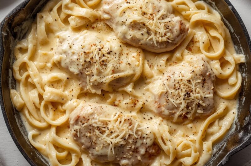 One-Pot Chicken Alfredo Skillet
