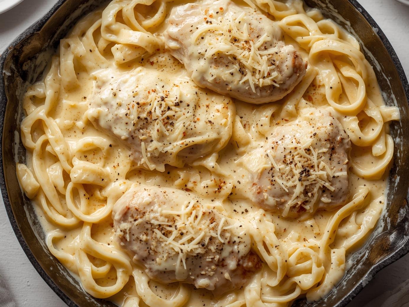 One-Pot Chicken Alfredo Skillet