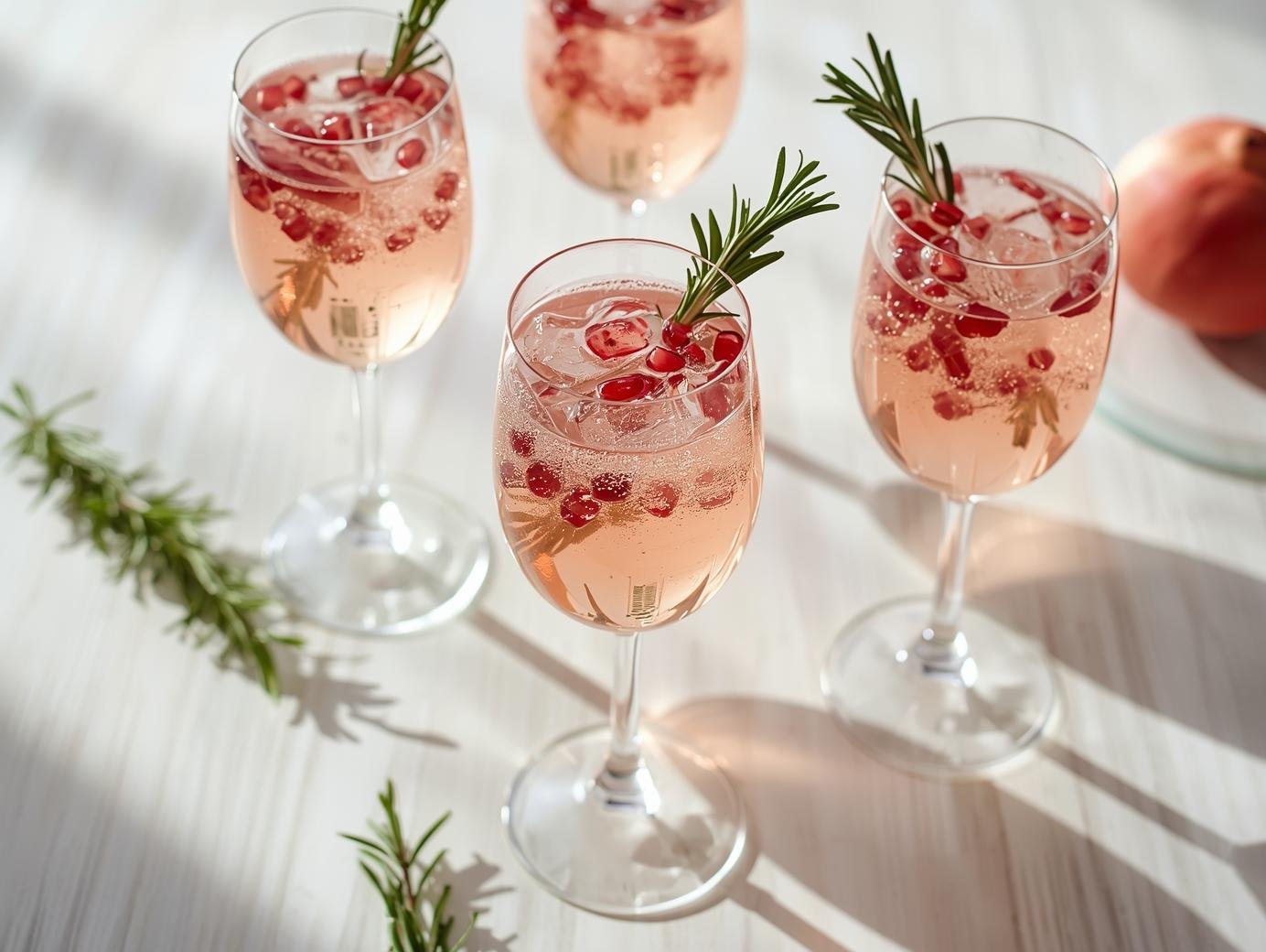 Pomegranate Rosé Spritzers