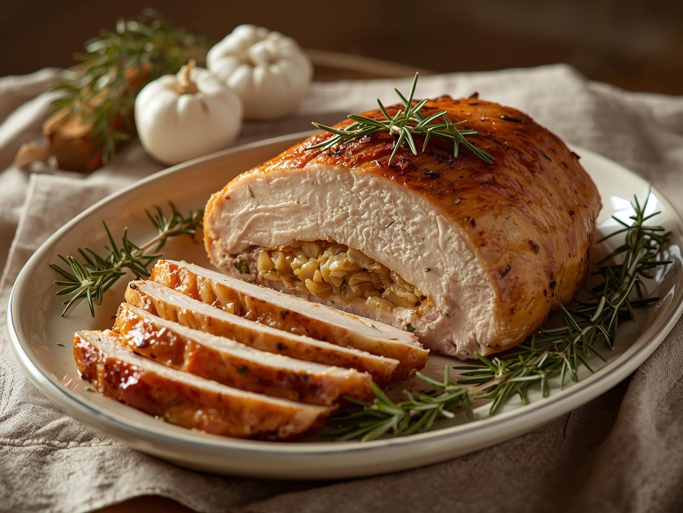Garlic & Herb Roasted Boneless Turkey Breast