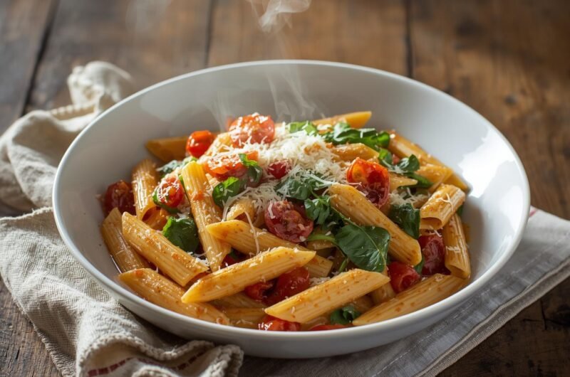 Crockpot Creamy Tuscan Pasta