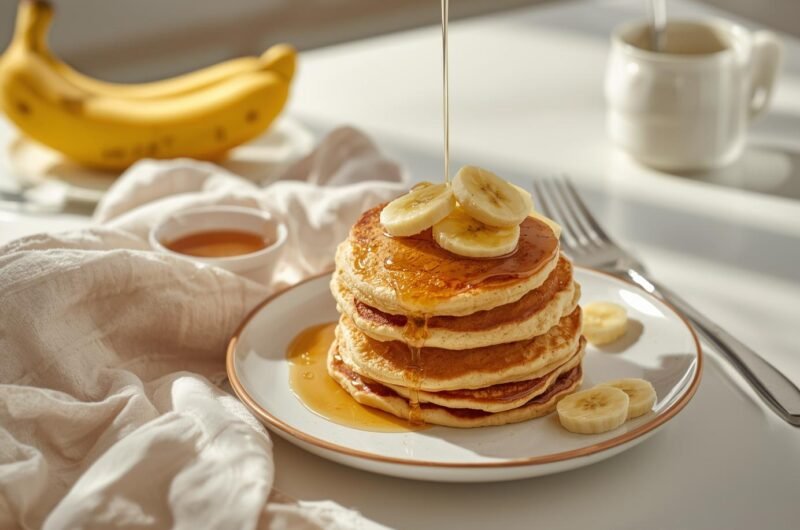 Fluffy Banana Oat Pancakes