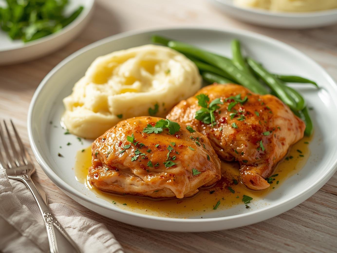 Slow Cooker Garlic Butter Chicken Thighs