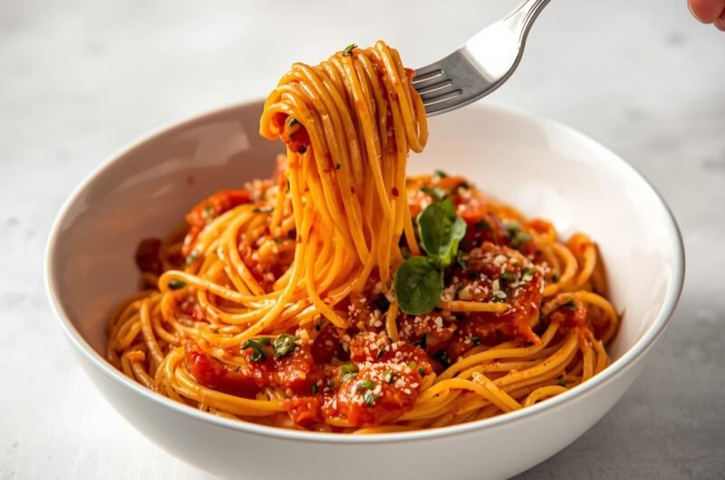 Spaghetti with Veggie Tomato Sauce
