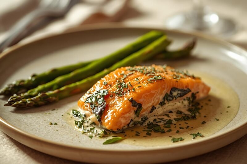 Creamy Spinach Stuffed Salmon
