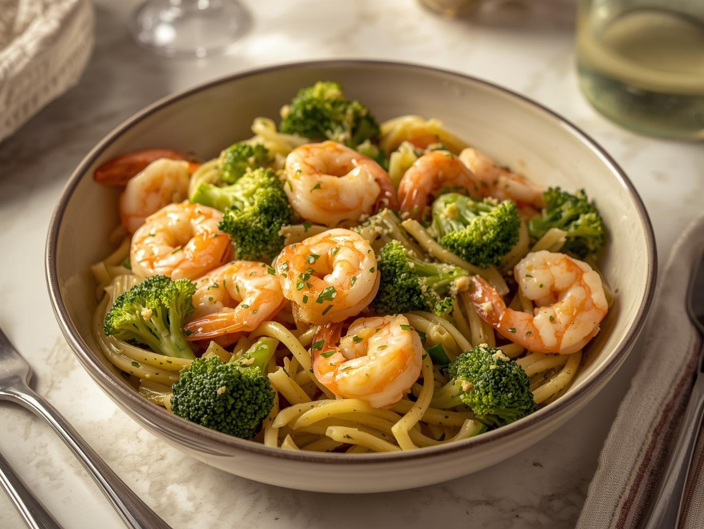 Shrimp and Broccoli Pasta