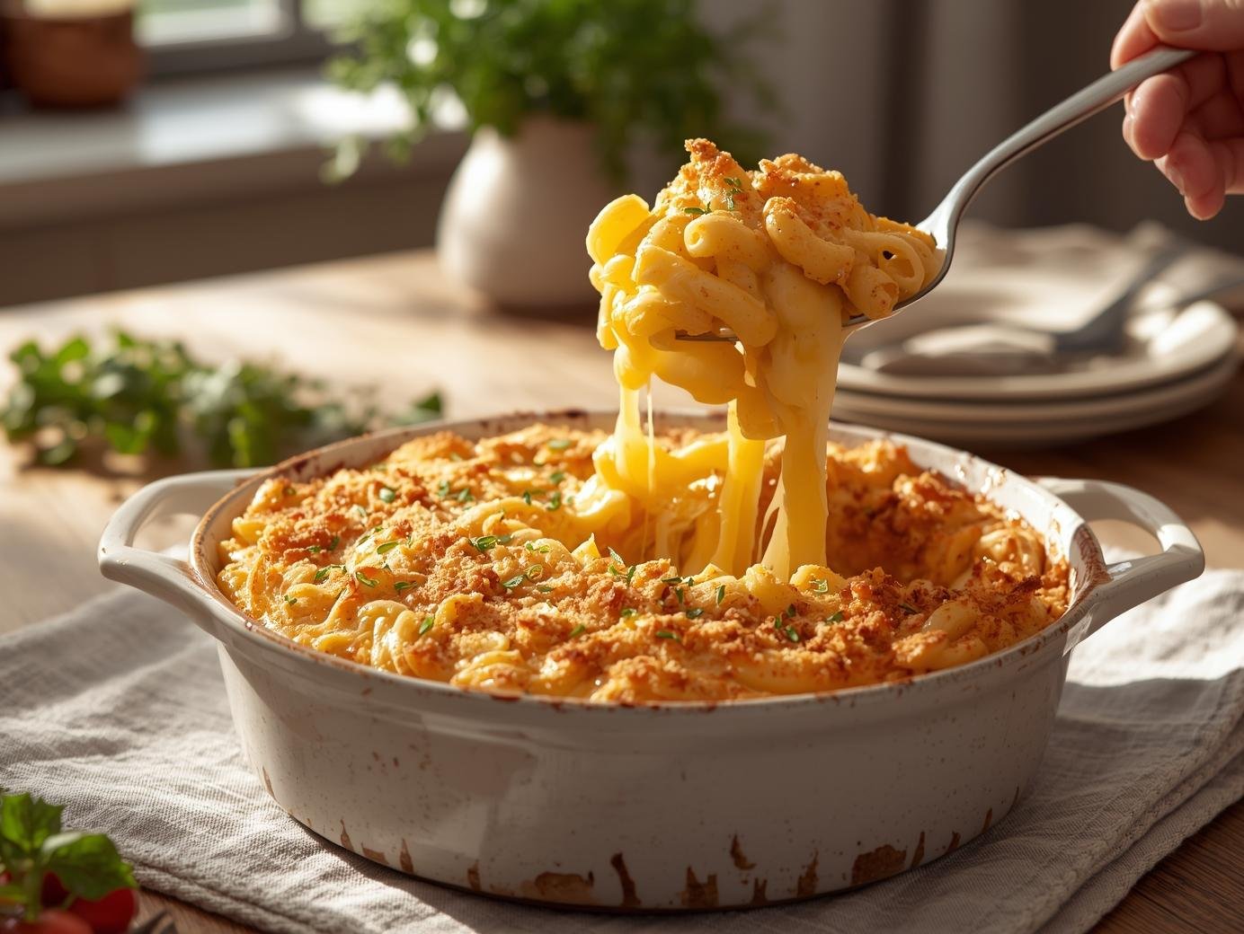 Healthy Baked Mac and Cheese