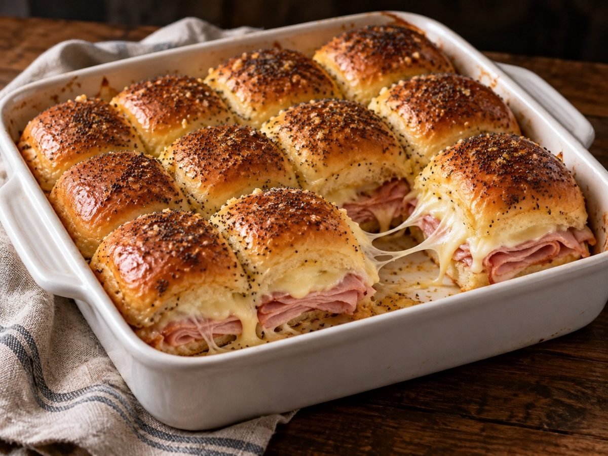 Baked Ham and Cheese Sliders