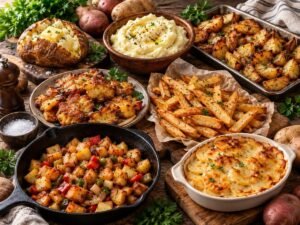 How to Cook Potatoes: 7 Ways (With a Recipe for Each) Potatoes cooked several ways including baked, mashed, roasted, smashed, fries and skillet potatoes