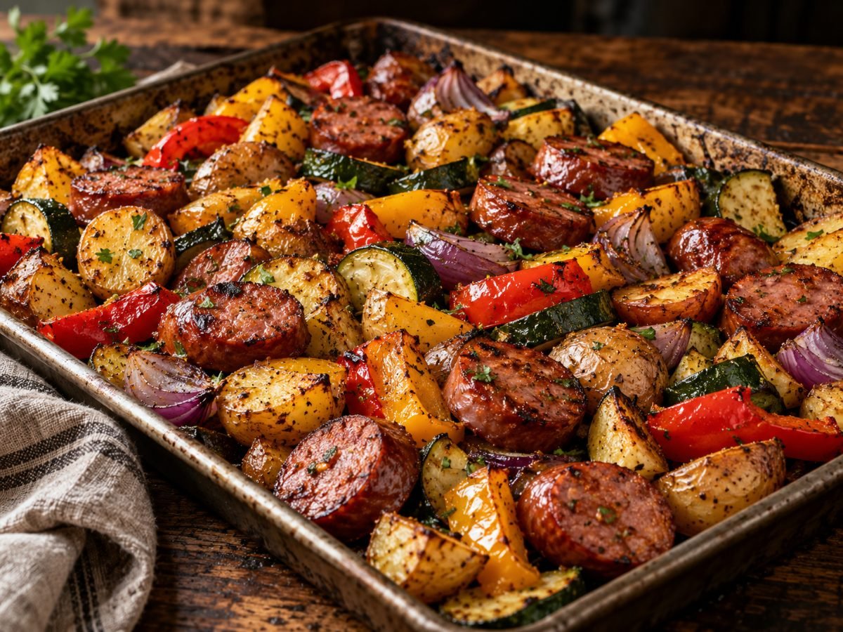 One-Pan Sausage and Veggies