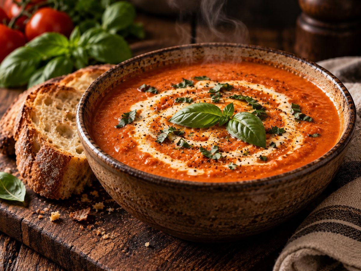 One-Pot Tomato Basil Soup